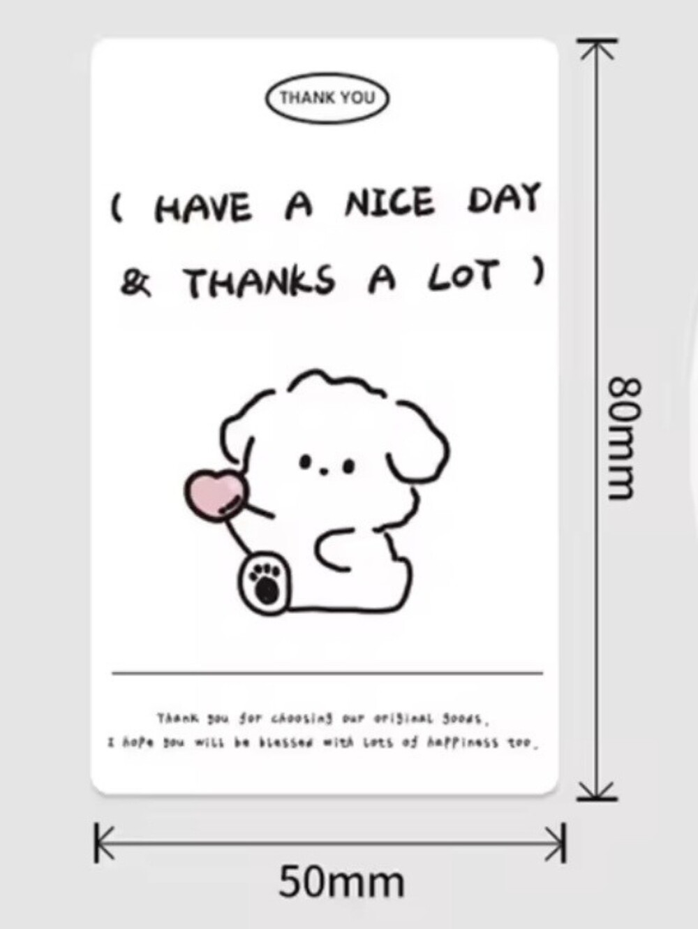 2/$18 Thank You Stickers For Packing